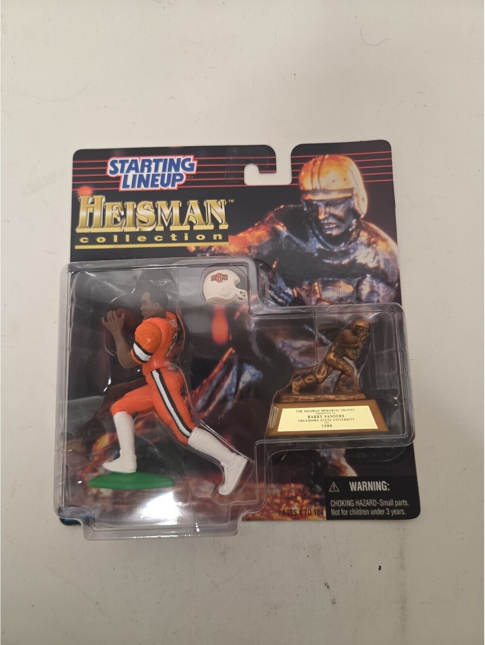 Kenner Starting Lineup Heisman Collection Barry Sanders Oklahoma State 1997 NEW